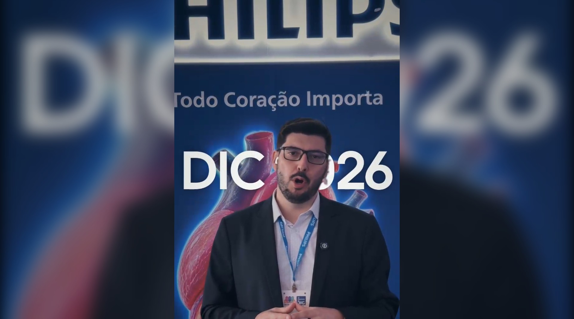 Acir Júnior, executivo de vendas da Daan Imagem, no estande da Philips no DIC 2026